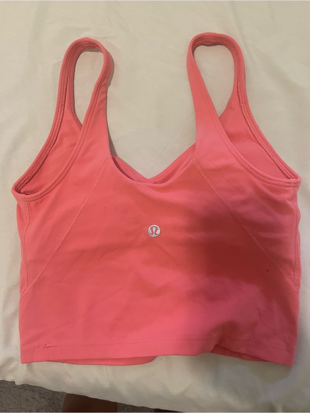 lululemon athletica Coral Pink Athletic Crop Tank